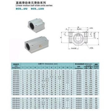 1pc SC8UU Linear Motion Ball Bearing Slide Unites Bushing 8mm SCS8UU Block