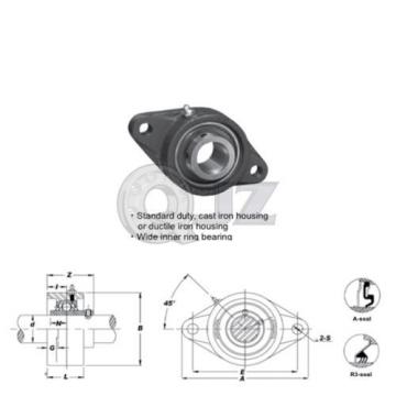 1.25 in 2-Bolts Flange Units Cast Iron UCFT206-20 Mounted Bearing UC206-20+FT206