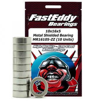 10x16x5 Metal Shielded Bearing MR16105-ZZ (10 Units)