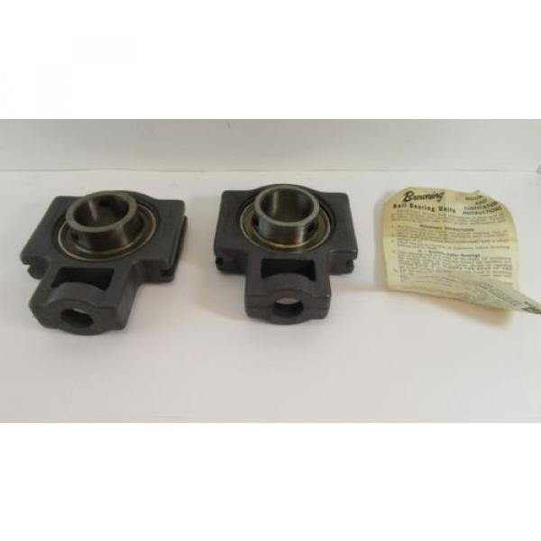 Lot of 2 TU250-1 7/16 BROWNING Ball Bearing Units #1 image