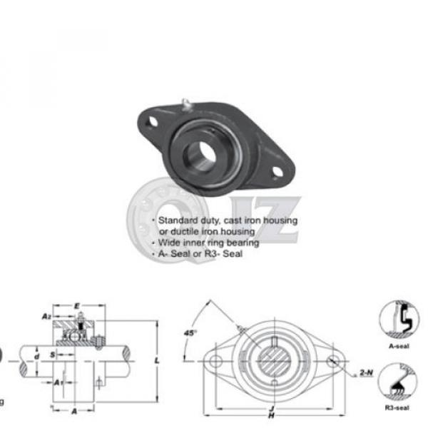 2.25 in 2-Bolts Flange Units Cast Iron HCFL212-36 Mounted Bearing HC212-36+FL212 #2 image