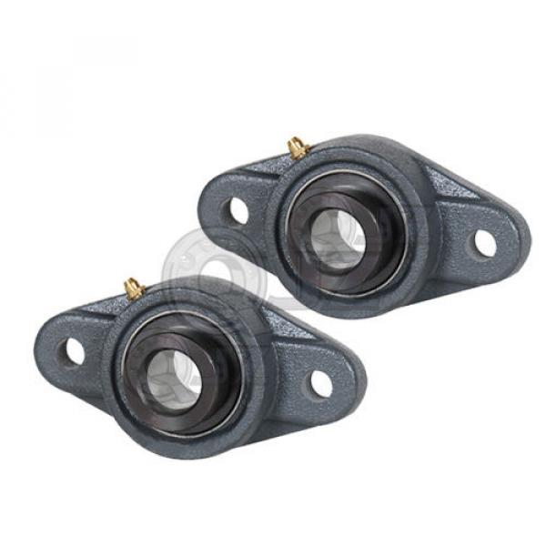 2x 1 in 2-Bolts Flange Units Cast Iron HCFL205-16 Mounted Bearing HC205-16+FL205 #2 image