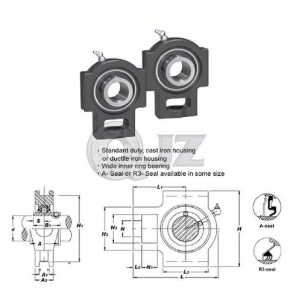 2x 1 5/16 in Take Up Units Cast Iron UCT207-21 Mounted Bearing UC207-21+T207 #2 image