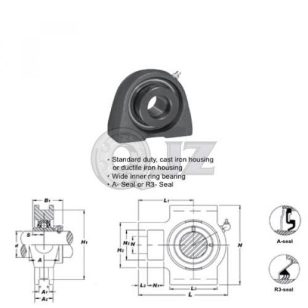 55 mm Take Up Units Cast Iron HCT211-34 Mounted Bearing HC211-34+T211 New QTY:1 #2 image