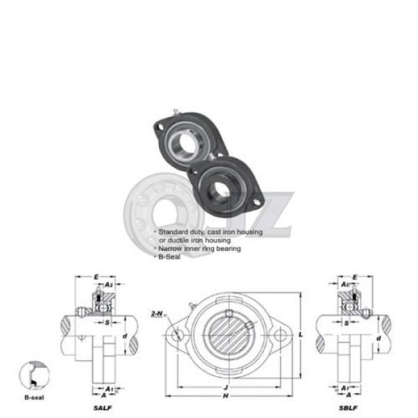 3/4 in 2-Bolt Flange Units Cast Iron SBLF204-12 Mounted Bearing SB204-12+LF204 #2 image